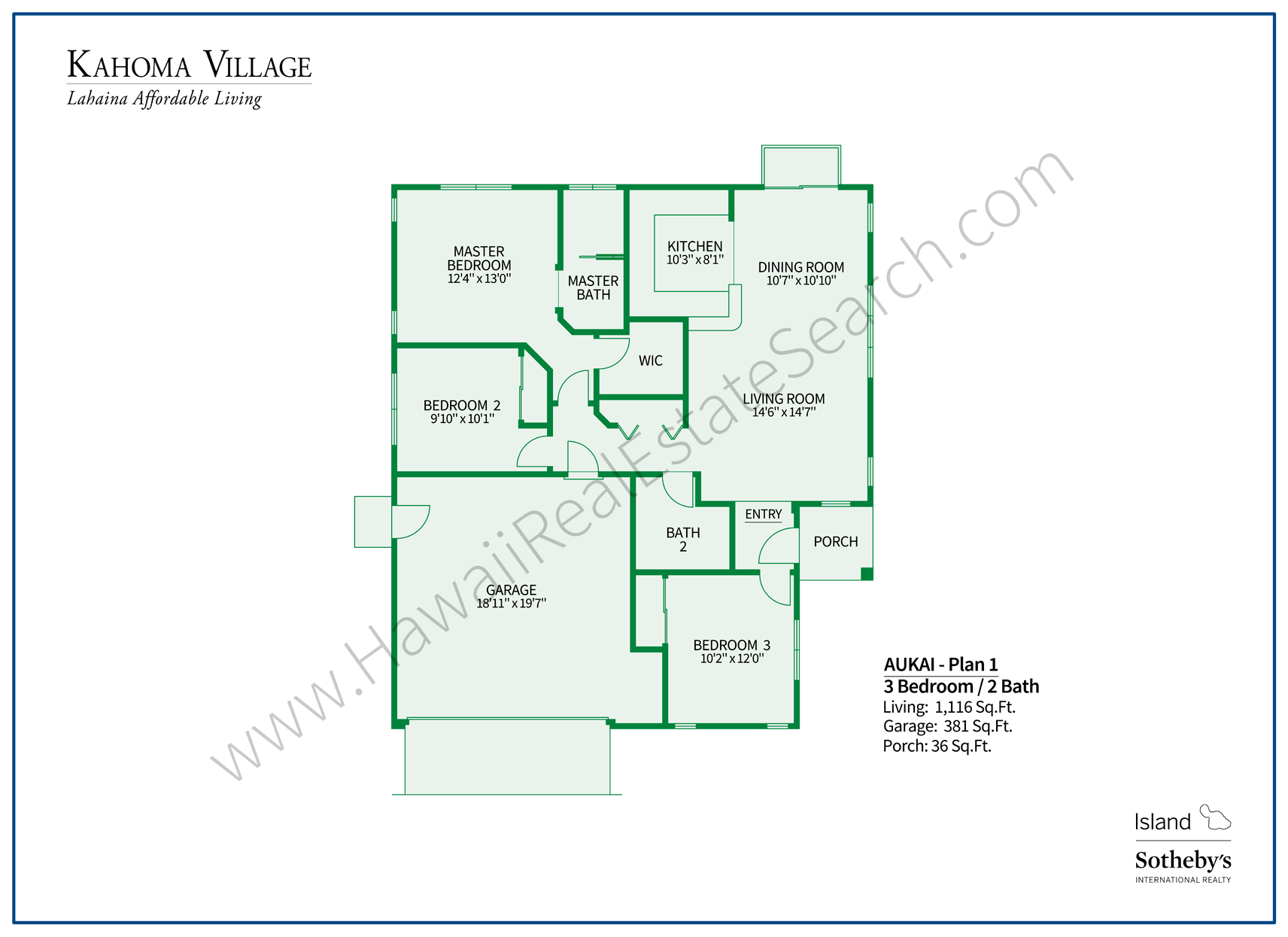 Kahoma Village Floor Plan 1